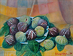 İncirli natürmort, yağlı boya, 1996, 40cm×30cm